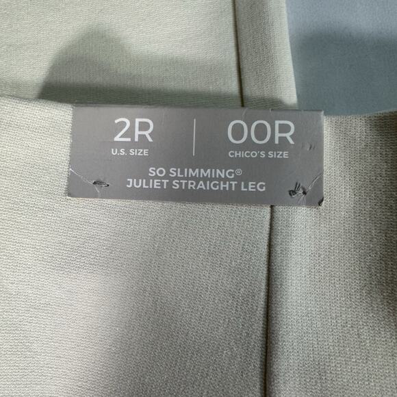 NWT Chico's 00R So Slimming Juliet Straight Leg Pant On‎ Ivory - Picture 8 of 8